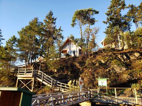 Staircase down to Otter Bay Marina