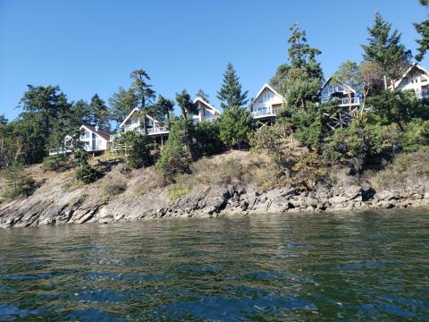 Cottages are on North Pender Island